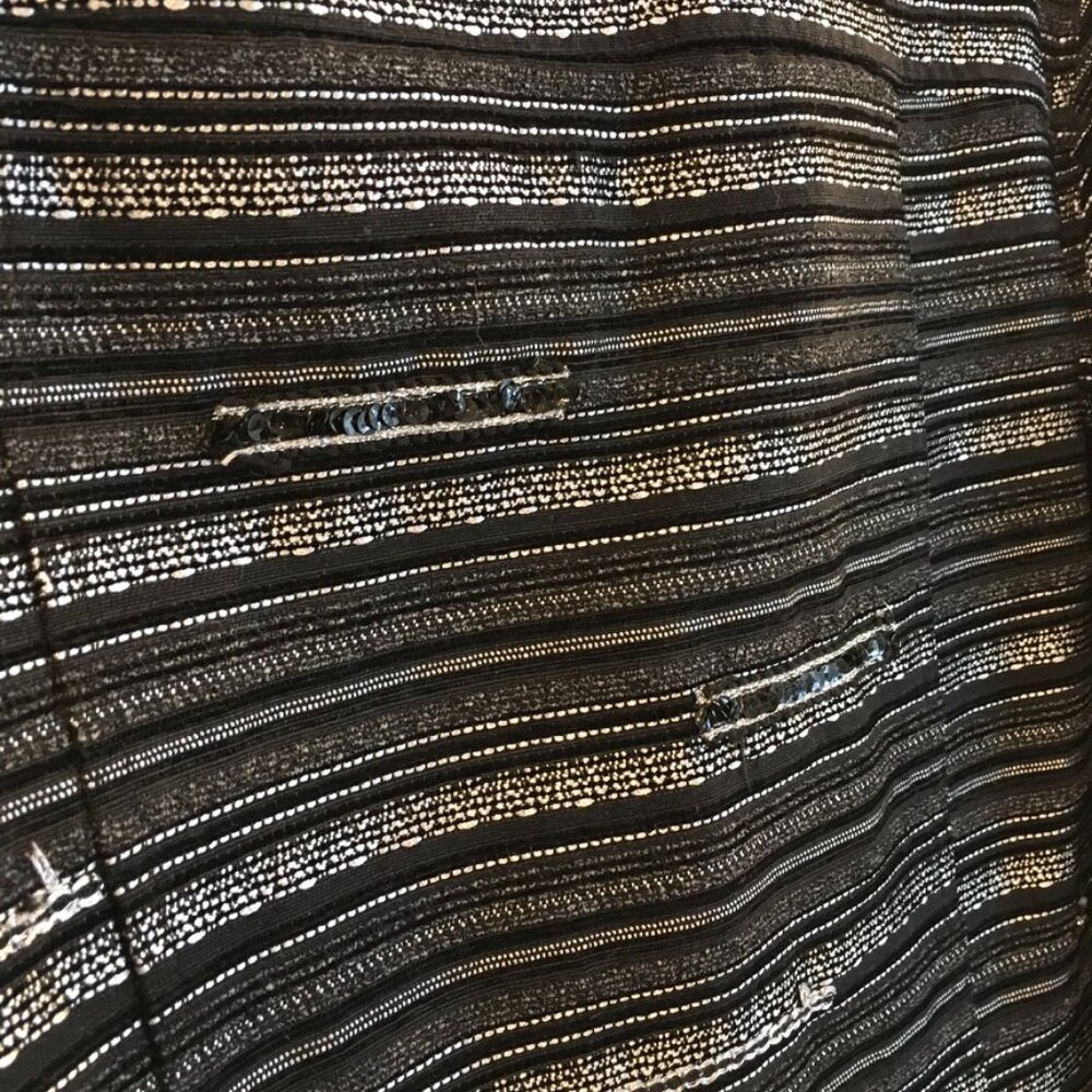 Chico's Sequin Black/Silver Blazer - image 7